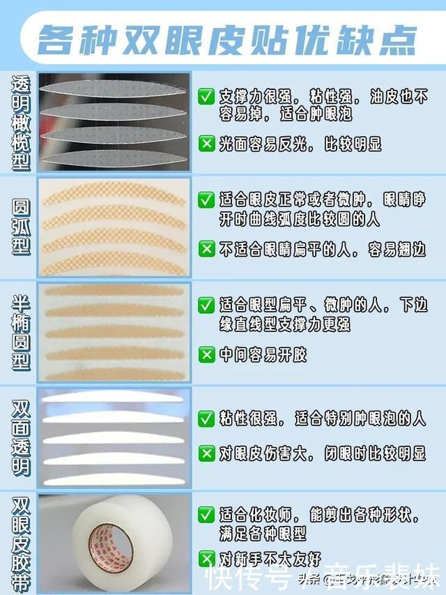 化妆师经验分享6种实用双眼皮贴教程,隐形又自然