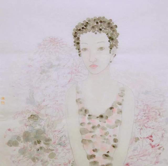 徐良|中国著名军旅画家万徐良国画将东方女性的优雅推到极致