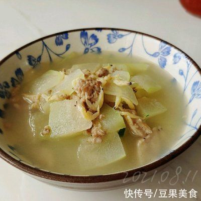 姜粉|吃了这碗虾油肉碎冬瓜汤，一口下肚感觉超暖