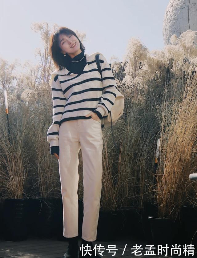 让“黑白色”不再单调, 冬天基础色这么穿, 简单大方不俗套