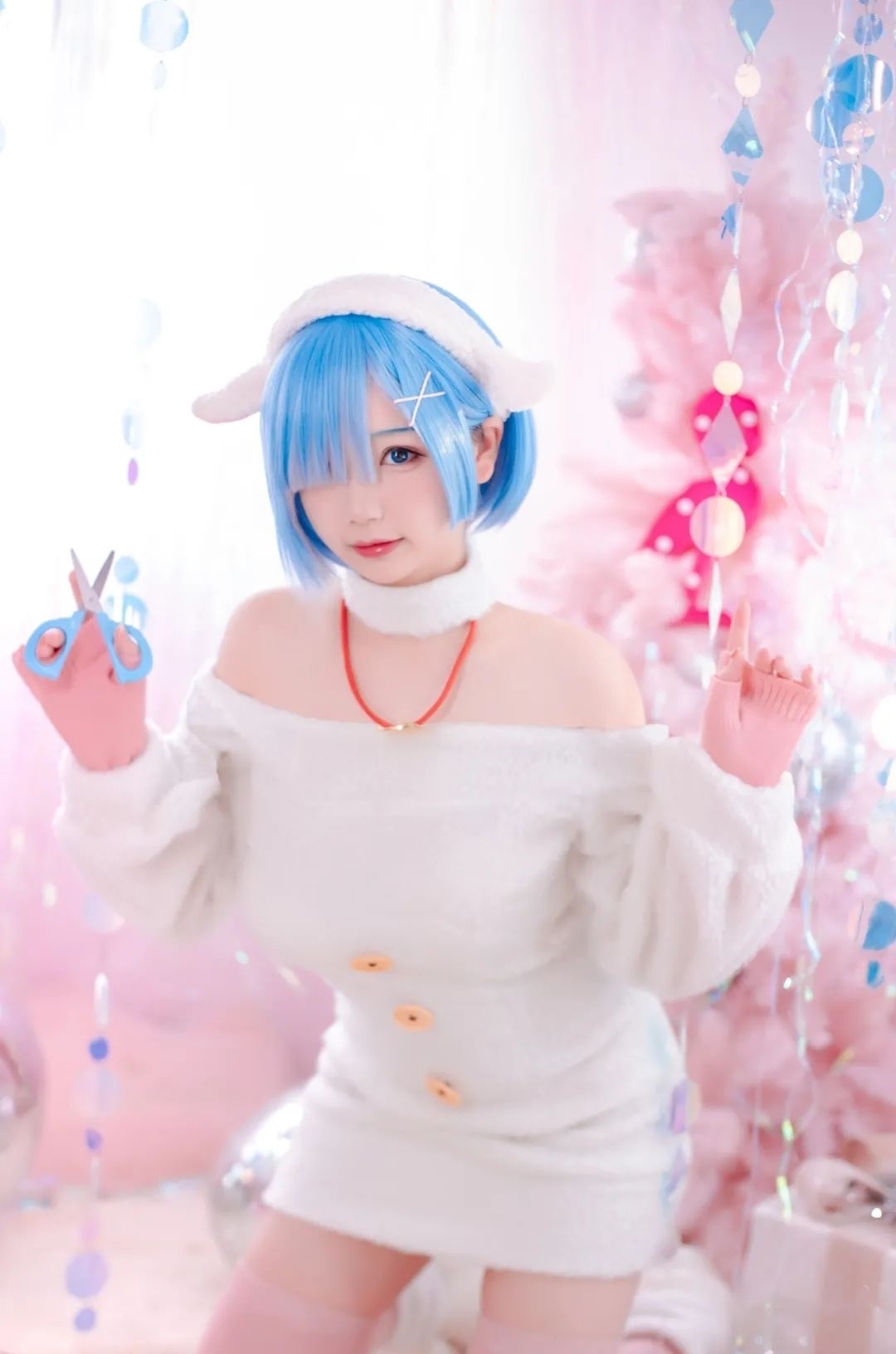 stmutepc1800|cos：蕾姆老婆cos正片@雪晴