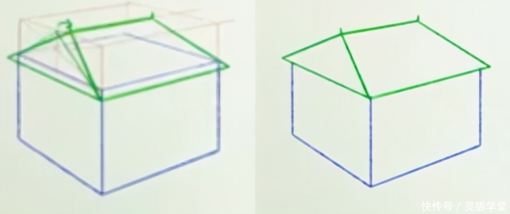 顶部|如何用两点透视绘制屋顶和屋顶?两点透视绘制屋顶和屋顶基本方法