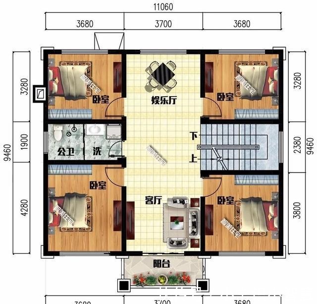 新中式|尺寸相近，简欧和新中式风格设计的两栋别墅，都非常时尚！