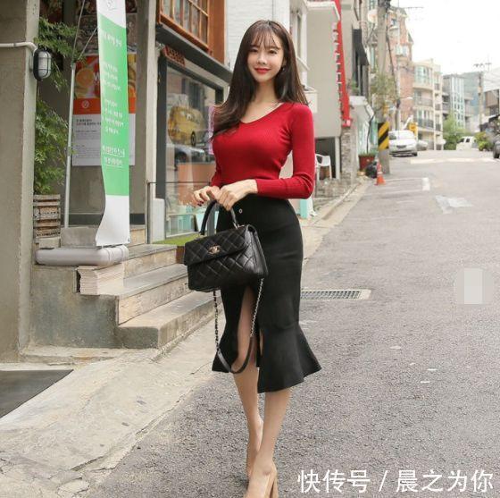 气质 -浪漫优雅的紧身裙美女,线条轮廓很有吸引力!