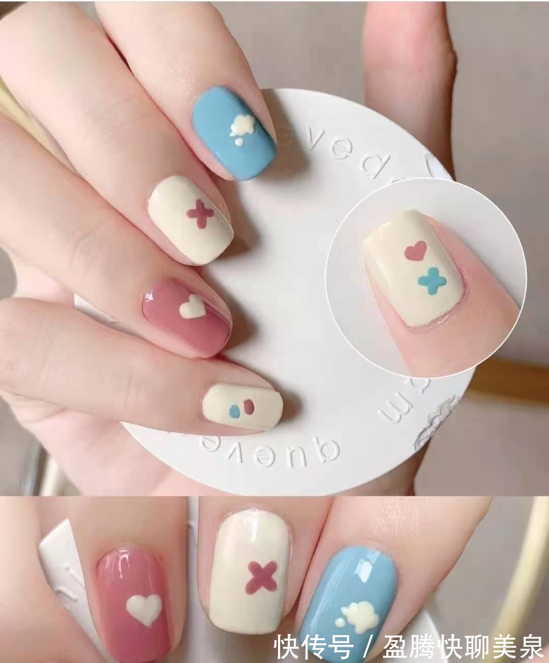 棋盘|显手白的美甲图片2021新款式