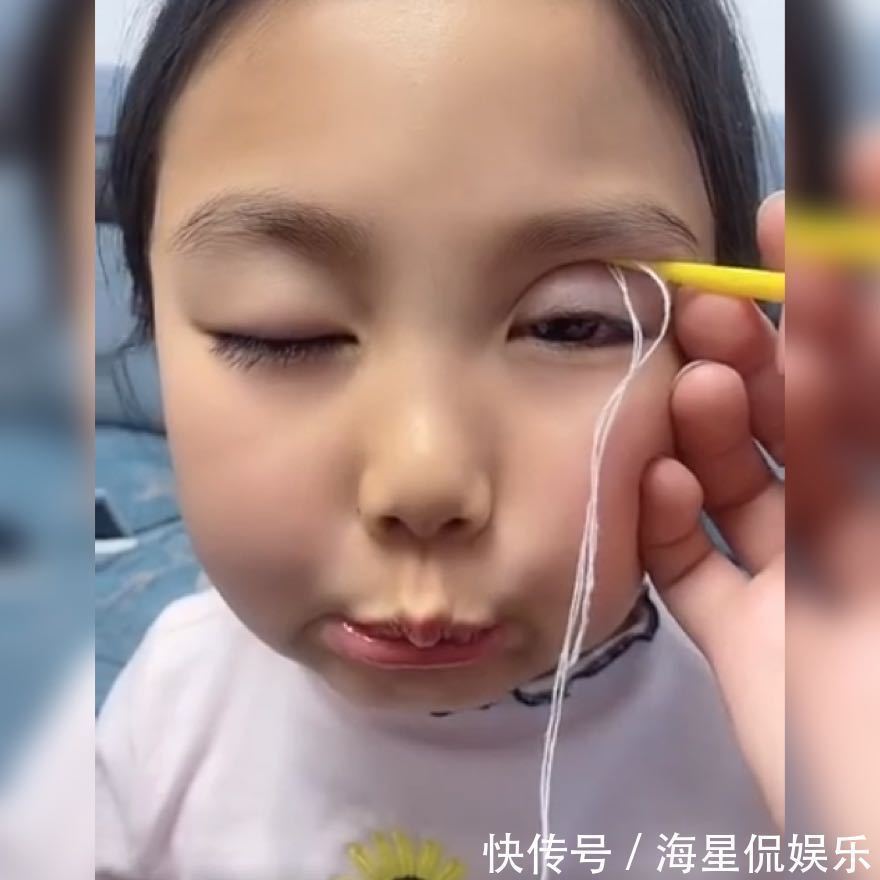 眼睛|妈妈给萌娃画双眼皮,演示眼睛变大的全过程,网友堪称美妆博主