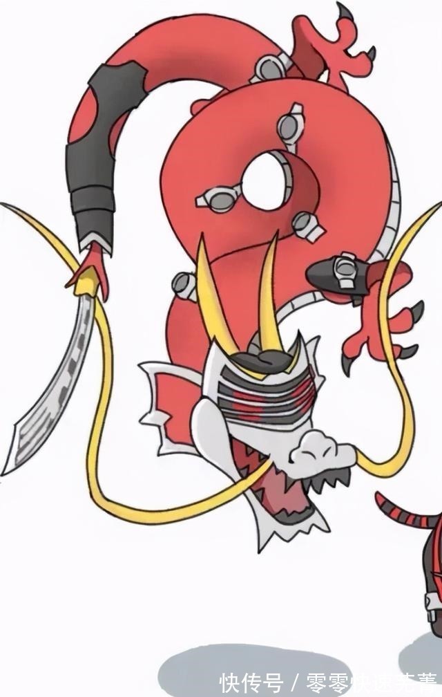 假面骑士剑|当五个假面骑士变成卡通造型,龙骑成为真正的红龙