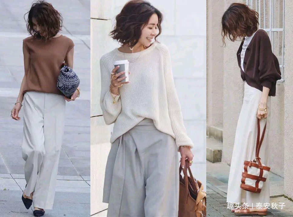阔腿裤 40岁+的女人简洁的穿搭,会让你更显高级!