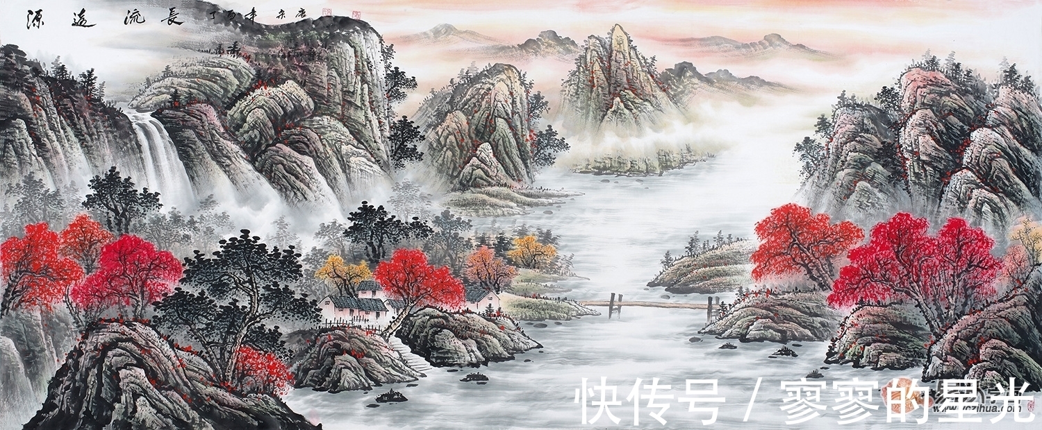 胜景！画家宋唐 笔墨画胜景 将人们代入到绝美仙境