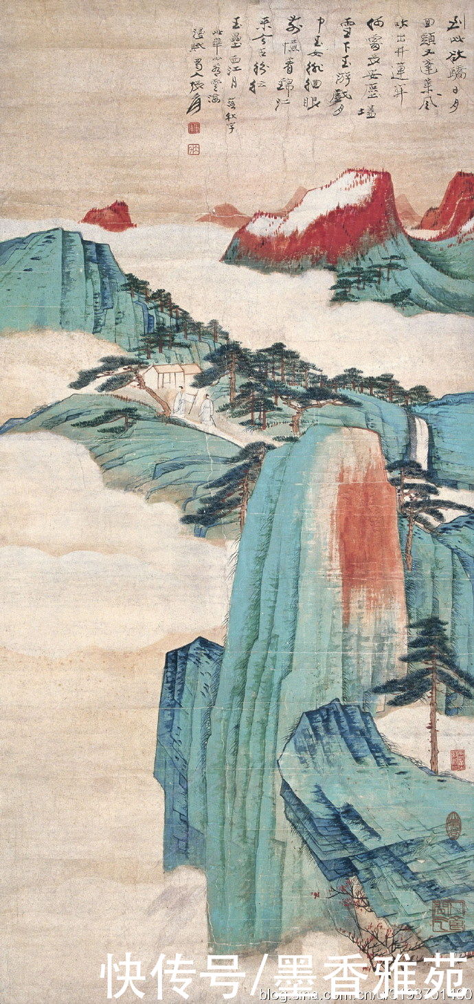 山水画|富丽堂皇——大师张大千精品金碧山水画作品欣赏