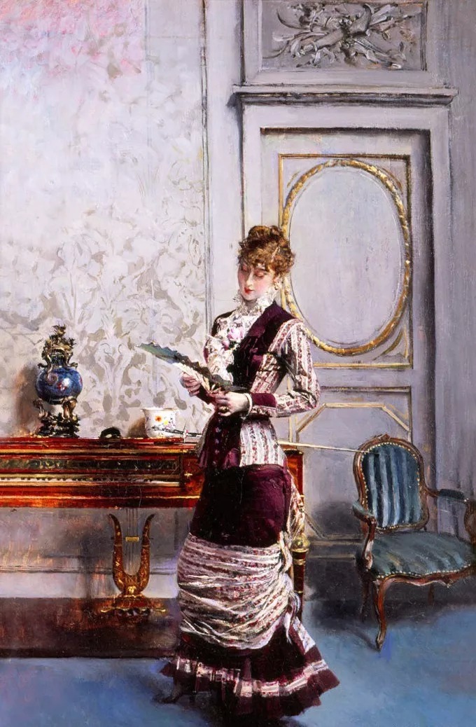 博尔迪尼$意大利画家博尔迪尼笔下的女子,女人味十足