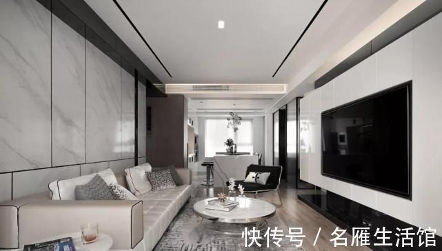 美家|122平现代风设计适当留白,一个大气质感、时尚高级的现代美家