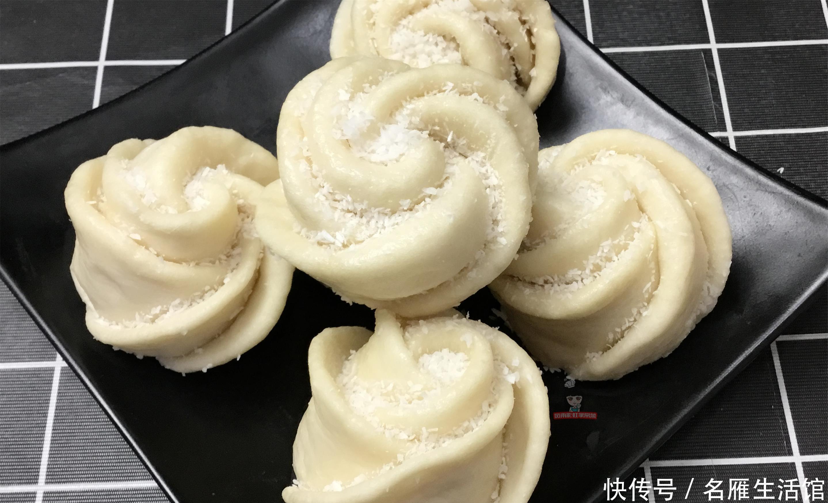 牛奶|奶香小花卷快速做法,一次醒发成型,香甜松软,孩子超爱吃