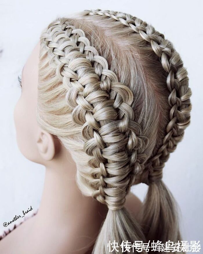 发型 65张编发照片,这哪是编头发分明是画画,图3这发型一次要半天