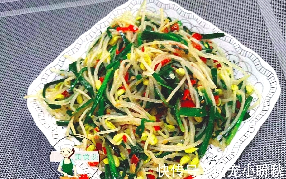 韭菜炒豆芽|韭菜和它是天生一对，一周吃3次，清肠排毒，腰小一圈，肚腩变平