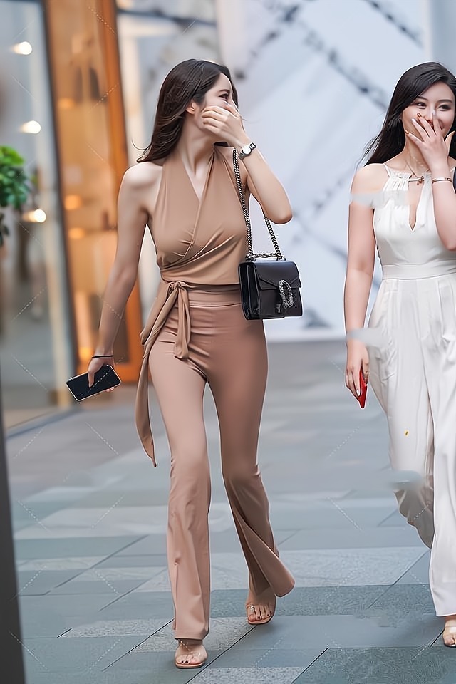 搭配 套装的魅力不仅仅只是免去了搭配的烦恼,修身显瘦也是一大亮点