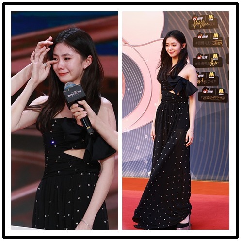 黑色服装|刘浩存生图真的挺美, 气质温婉还淑女, 穿露脐装都挺可爱的