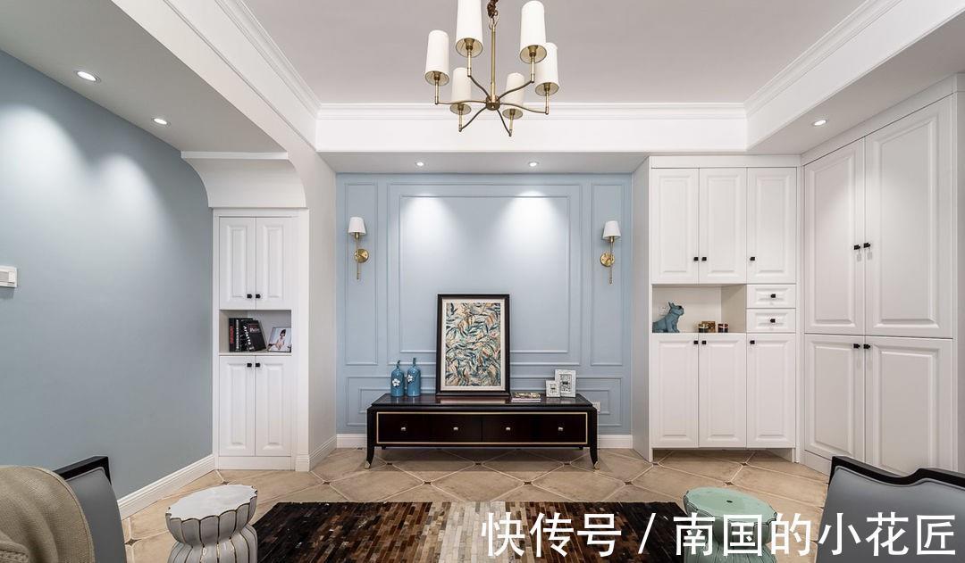 阳台|73平的美式空间,将餐厅设计在阳台,小阳台也可以如此实用