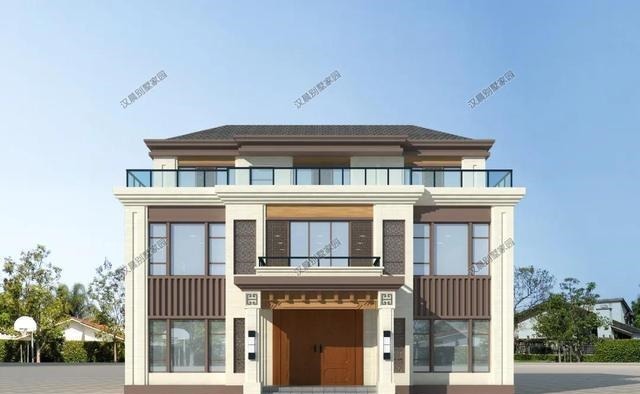 别墅|新中式别墅经久耐看有韵味，二层三层设计挑空客厅美观又大气