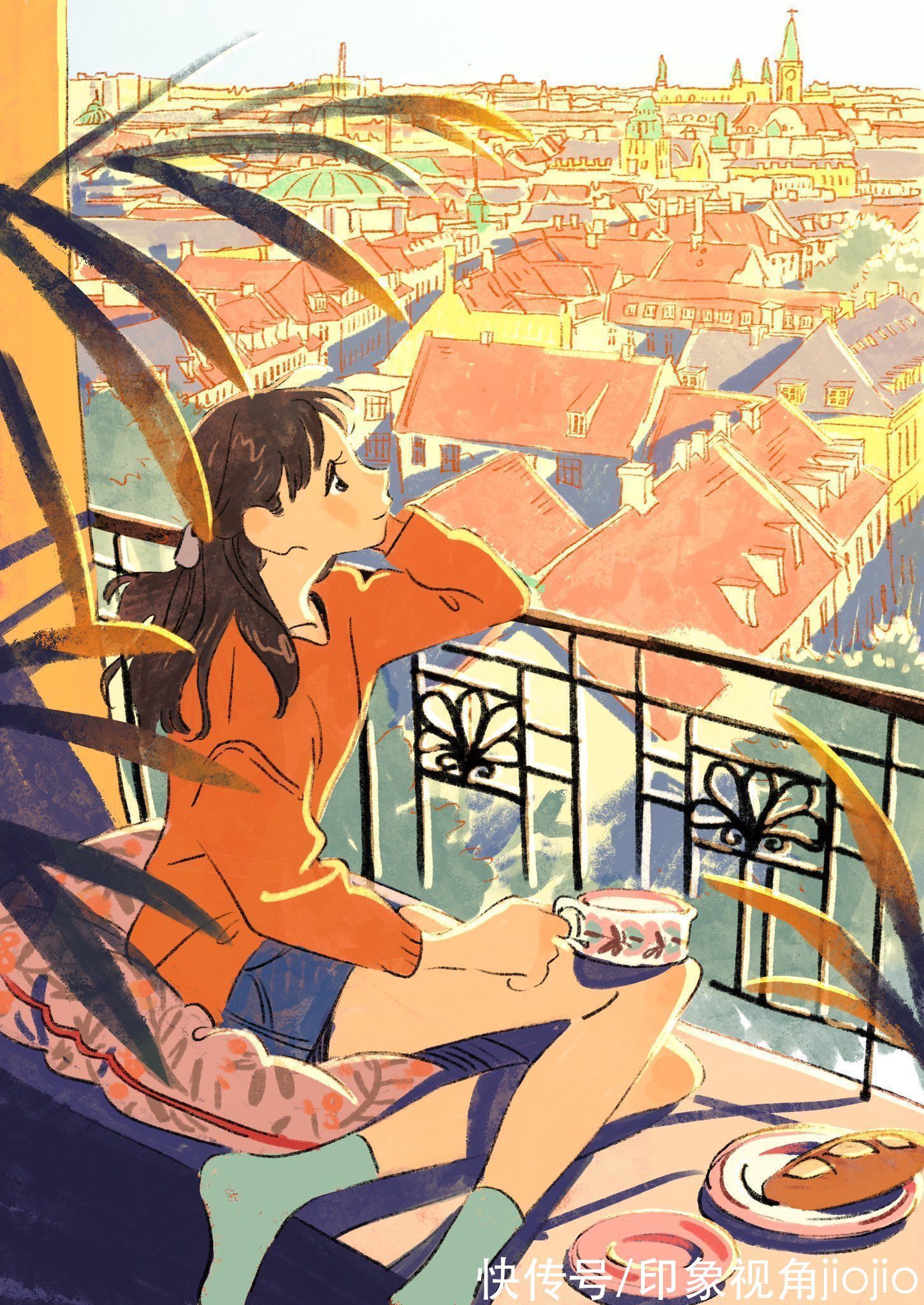 插画|复古感的动漫美少女插画,第一眼就被惊艳到了