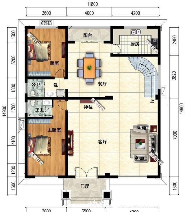 屋面处|漂亮气派的简欧别墅，多阳台+挑空客厅+堂屋，不可能不爱