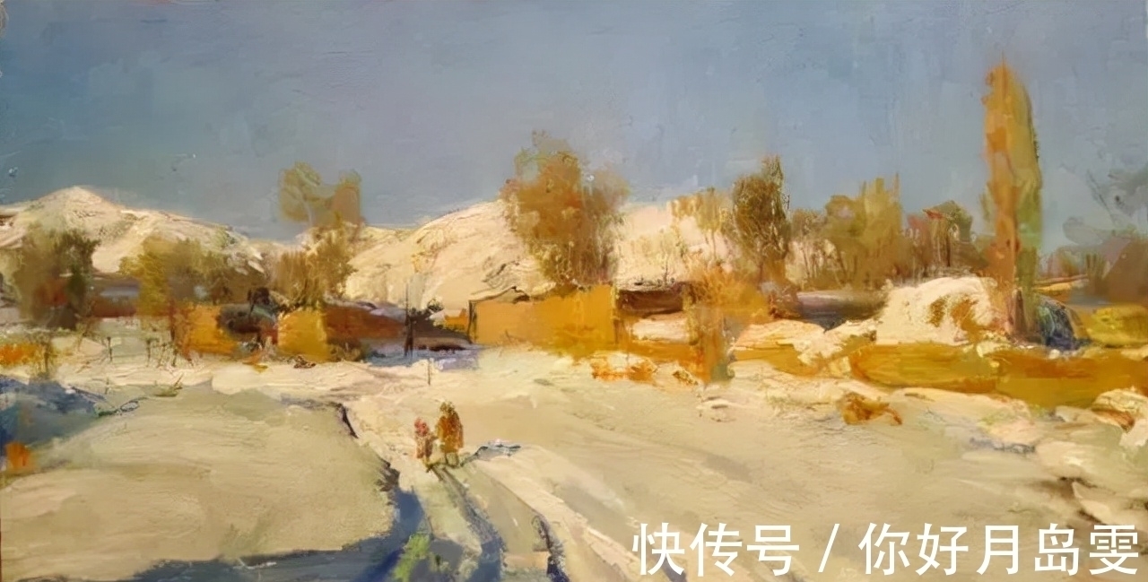 布面油画&著名油画家杨鸣山的风景写生作品，净化心灵！