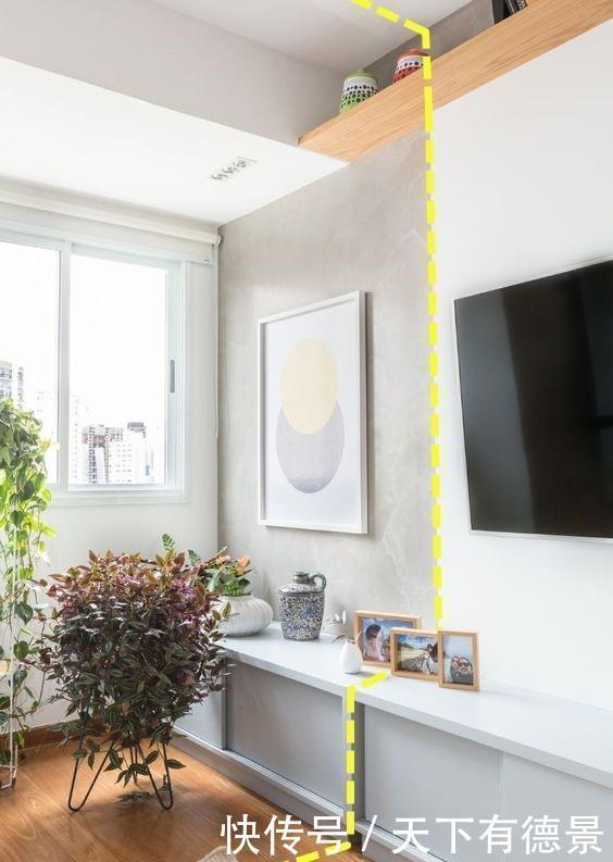 电视柜|电视柜越长越好,靠墙打到窗户边,上面坐人下面收纳,1㎡不浪费