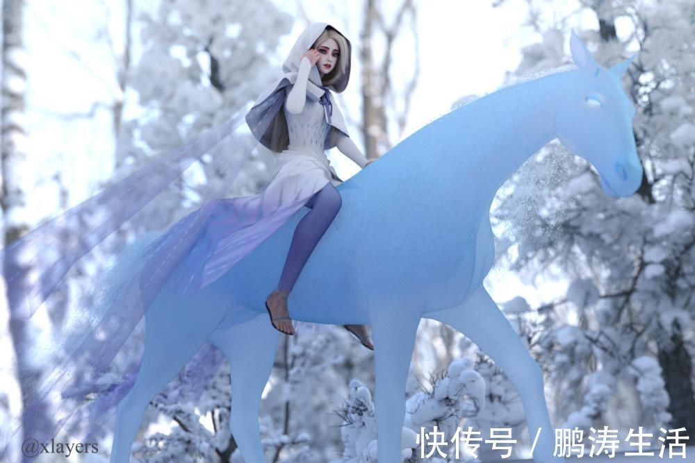 3d|“冰雪女王”艾莎,真人都难以COS,3D建模才能实现100%还原