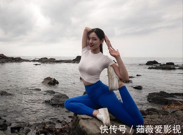 体式|韩国瑜伽达人王雅英,穿高跟鞋练蝎子式,既柔软又有力量感