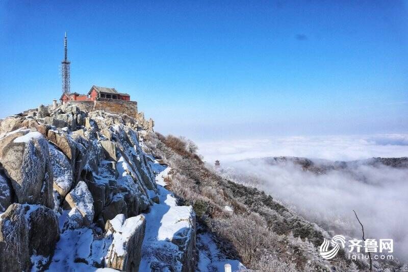 泰山之巅|雪霁初晴 泰山之巅云雾缭绕仙气十足