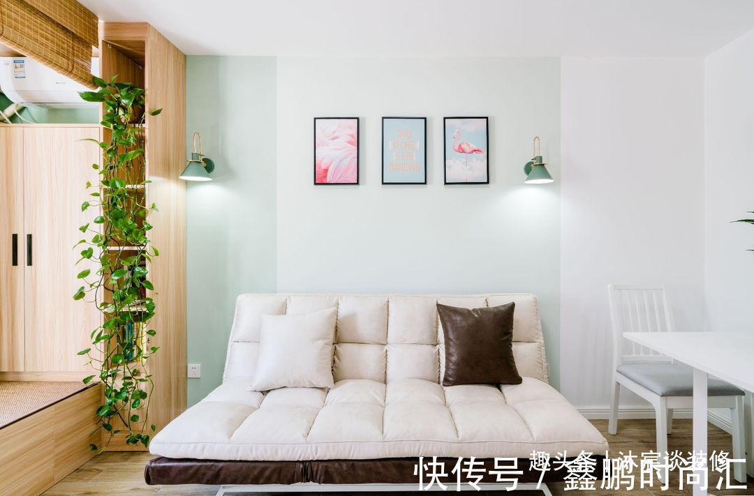 梳妆台|50㎡的婚房，虽然是小了点，但到处清新大方，藏不住的甜蜜与幸福