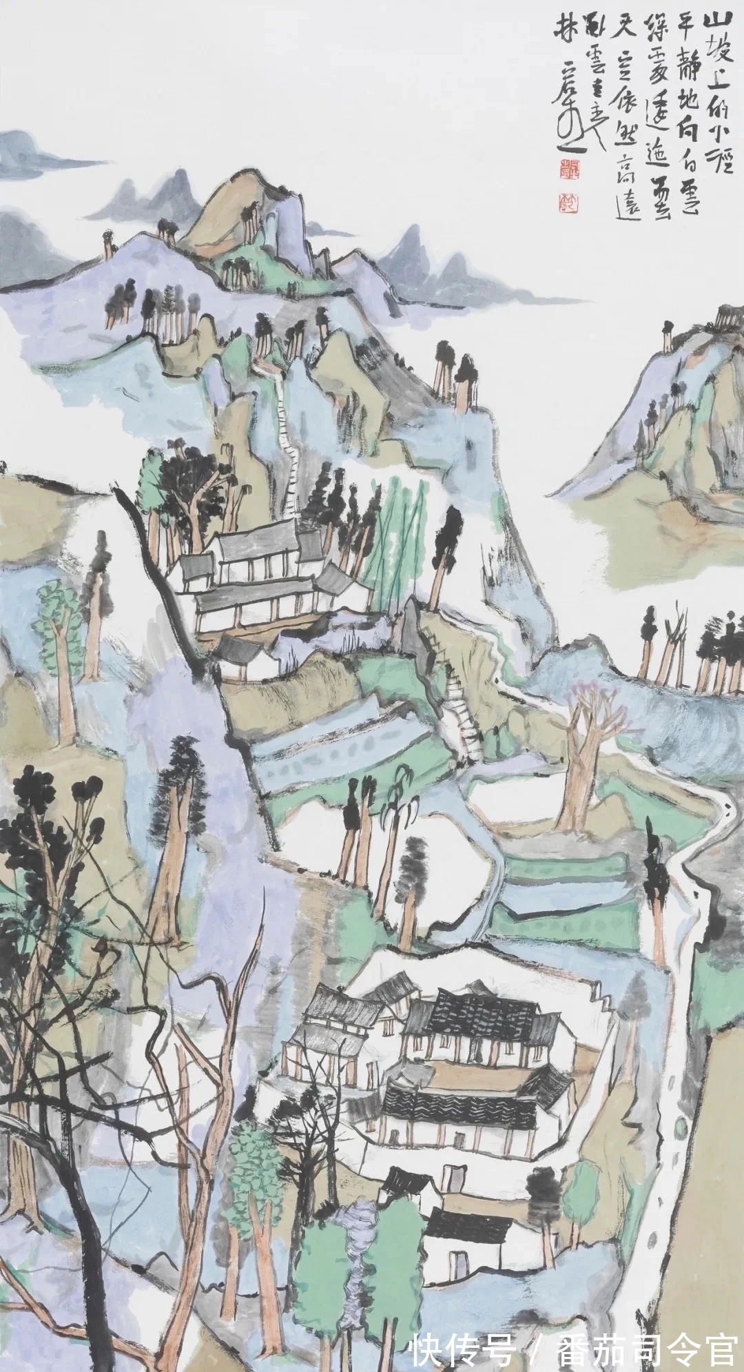 写意山水画|林容生一组写意山水画,每张都带高清局部,看清线的造型