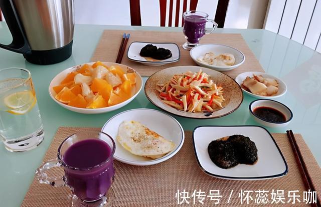 紫薯|两口子的早餐从来不去外面买，在家各种食材换着做，营养又合口