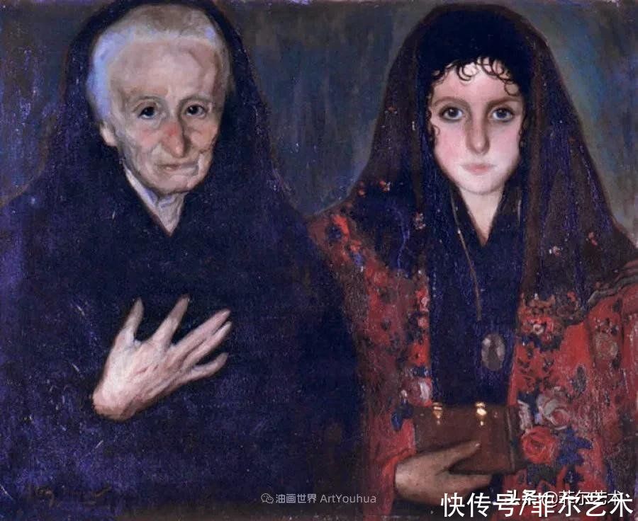 何塞·|西班牙画家何塞·克鲁斯·埃雷拉女性人物油画作品欣赏