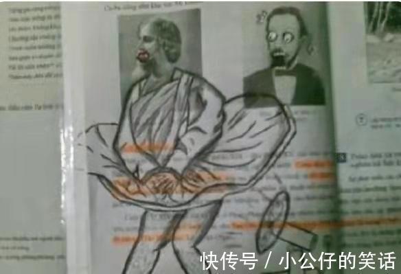 历史人物&学生课本涂鸦惊艳众人,画风清奇脑洞大开,网友调侃三天没挨揍了