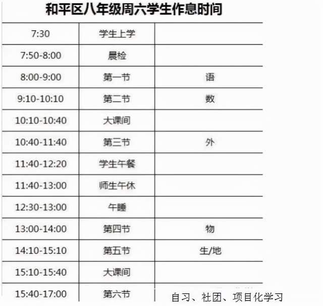 单休|沈阳初中实行单休，周六将安排全天课程，难道是中考分流惹的祸?