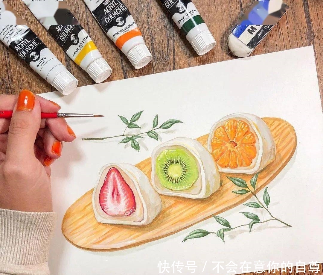 赶紧|好爱这种日系的手绘风格,小姐姐教你画美食,赶紧收藏吧!