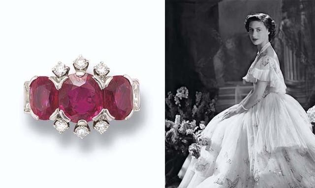 玛格丽特的那些红宝石首饰，此戒指被出售两次，是公主亲自设计的