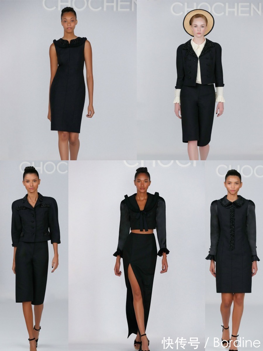 黑边|Chocheng 2021春夏,黑边帽的搭配,在黑白造型中比较吸睛