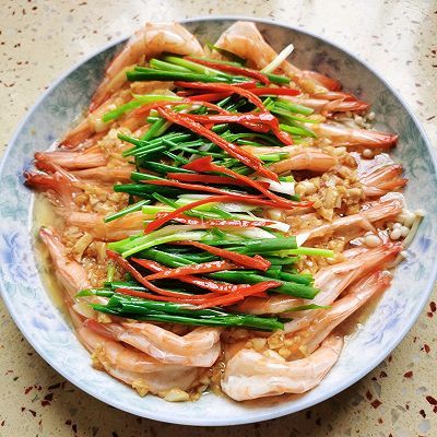 小米辣|蒜蓉开背虾