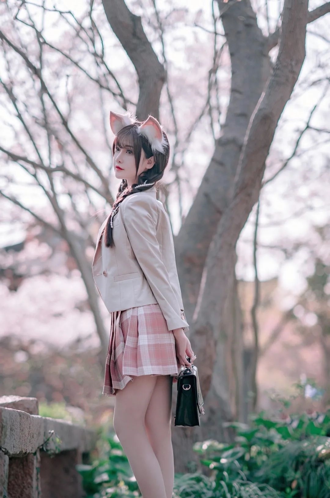 美人儿|JK:樱花里的美人儿