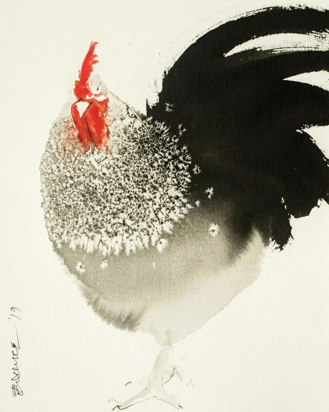 专画国画的老外,竟被10万人狂热追捧,看完作品立马佩服不已