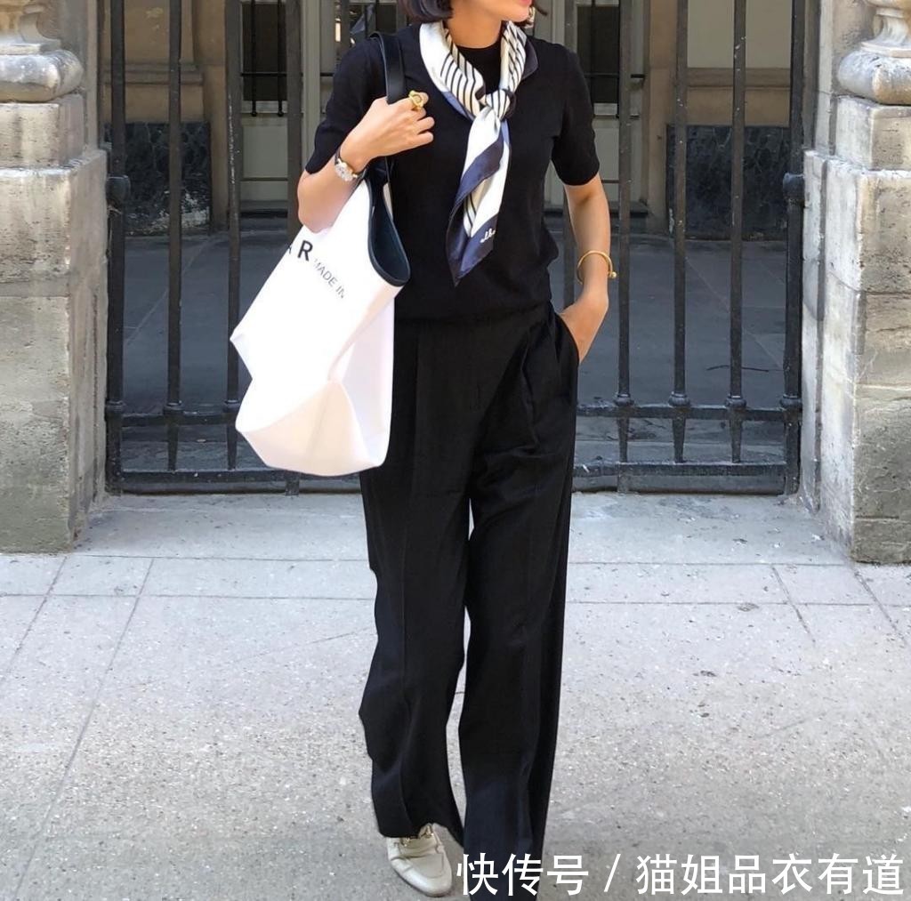 女人味|“基本款T恤+裤装”,优雅的女人这样穿,16套Look教你轻松变高级