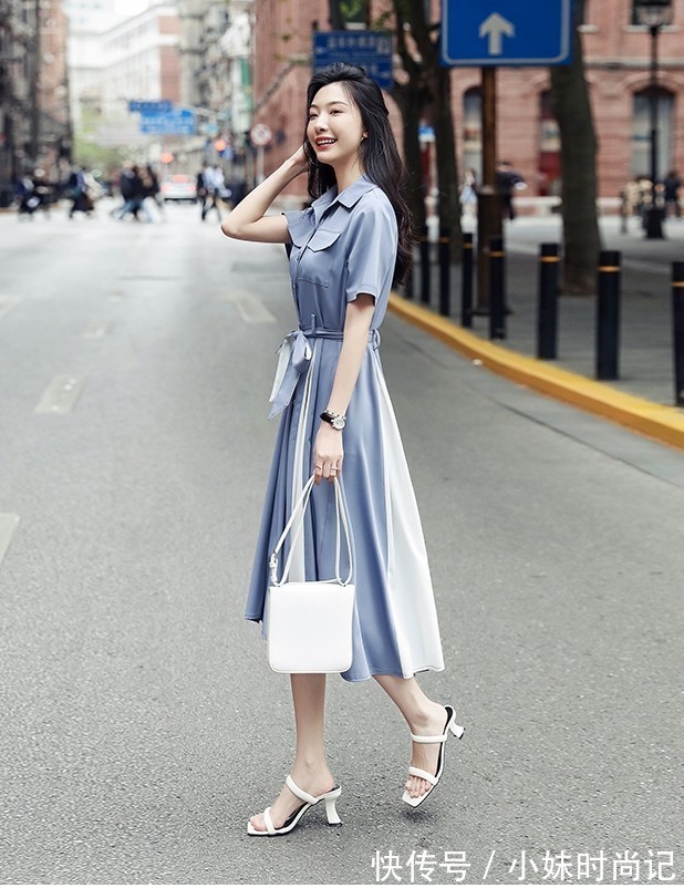 法式|高端大气上档次,还是法式雪纺衬衫裙子,美美哒