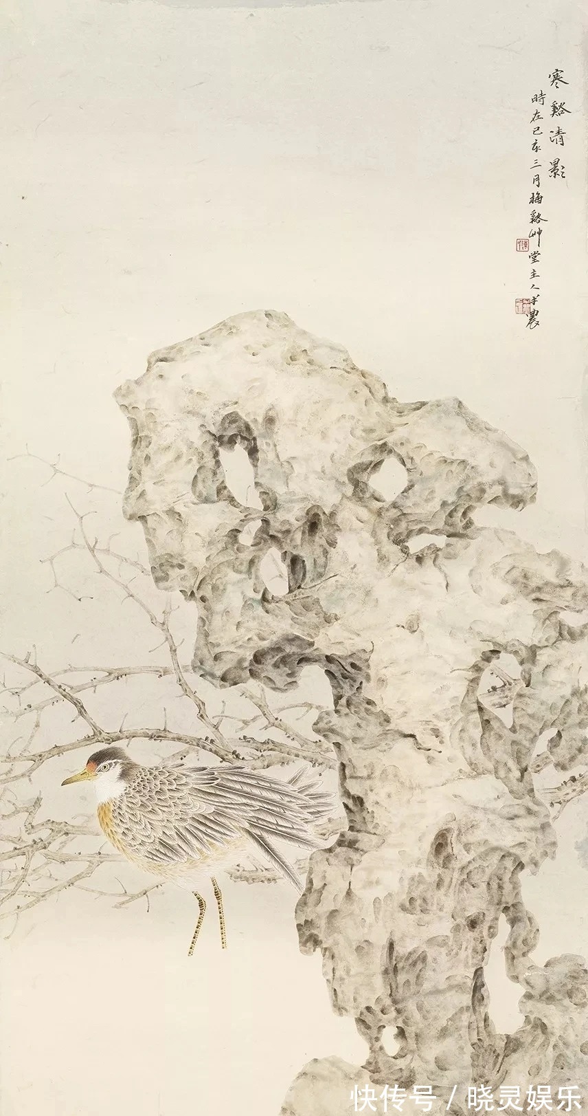 花鸟画$陈建强的花鸟画造境唯美,引人踏入清雅之境