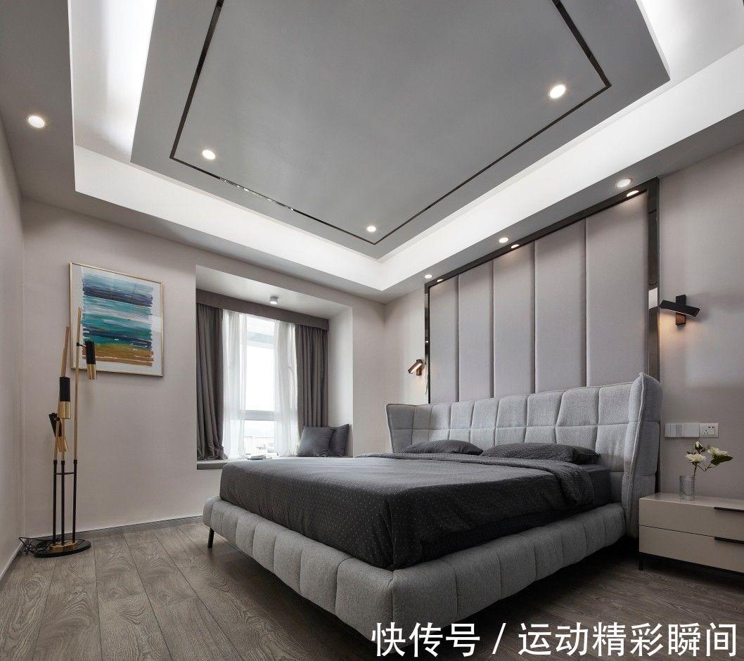 暖水澡|时尚现代三居室,用深灰色打造高级空间,完美体现业主的需求