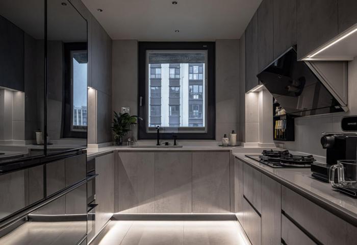 卫生间|看了她家，才知道灯光设计有多强大，哪怕刷大白，也超有氛围感