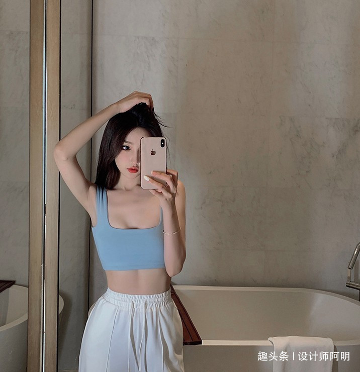 一字领 一字领性感背心如何穿搭搭配这样一条休闲裤,秀出你的S形曲线