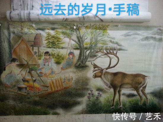 画家!画家潘红以情画鹿以心画鹿献礼建党百年