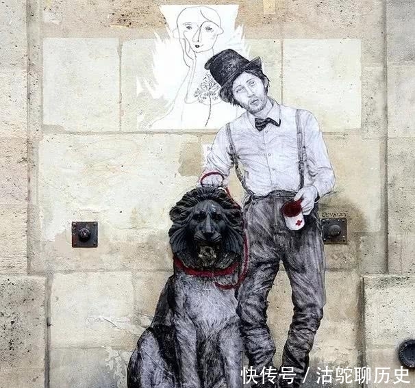 制作|法国艺术家制作的壁画 巴黎街头的幽默
